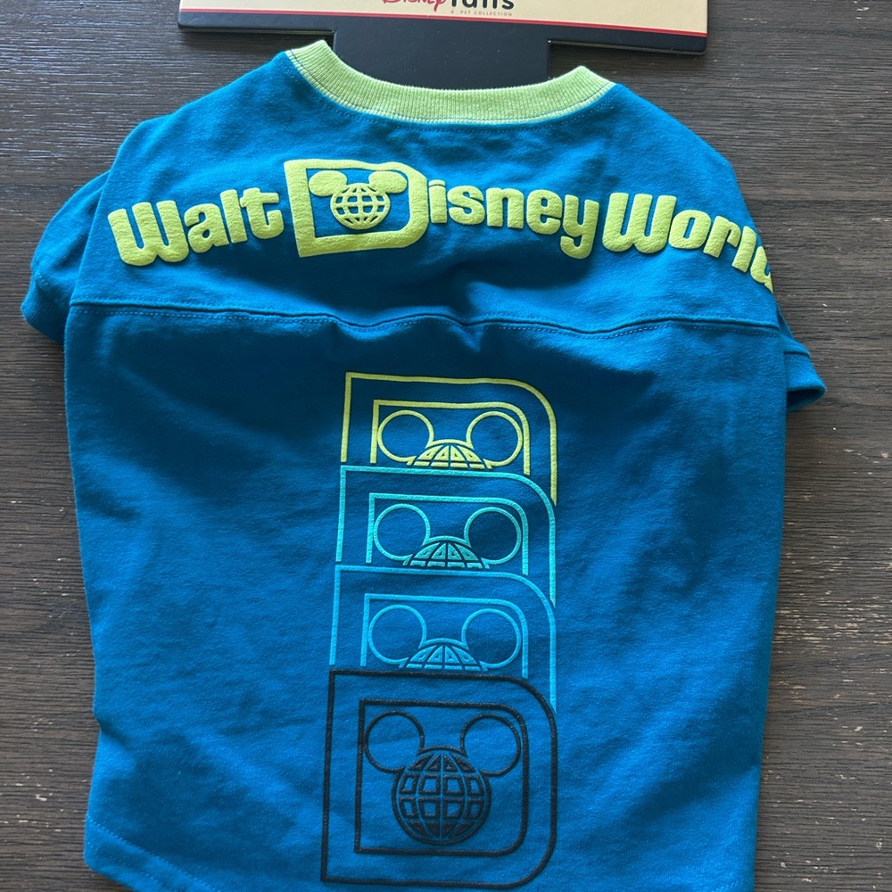 Disney Pets Blue Spirit Jersey Size Large 20-30lbs Walt Disney World Dogs Shirt